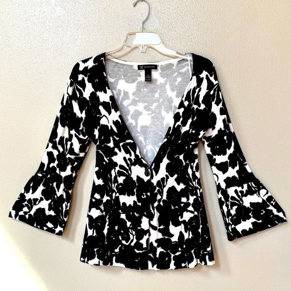 INC International Concepts Black & White Cardigan - Picture 4 of 11